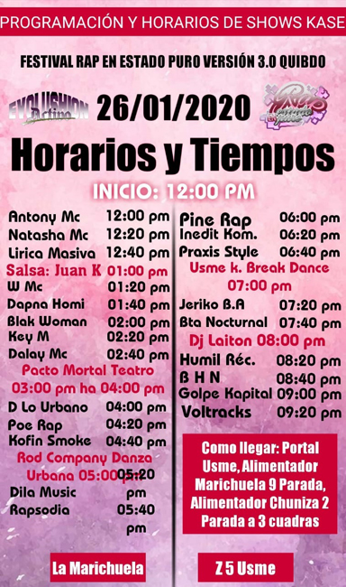 Programación del festival