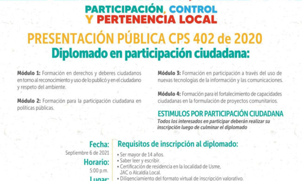 Diplomado en participación ciudadana