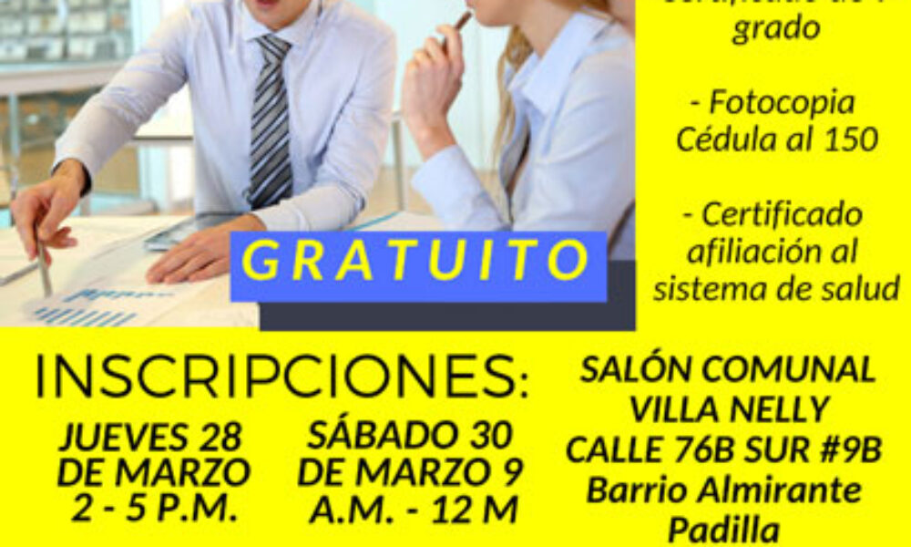 Estudia GRATIS: Técnico Laboral Asistente Administrativo