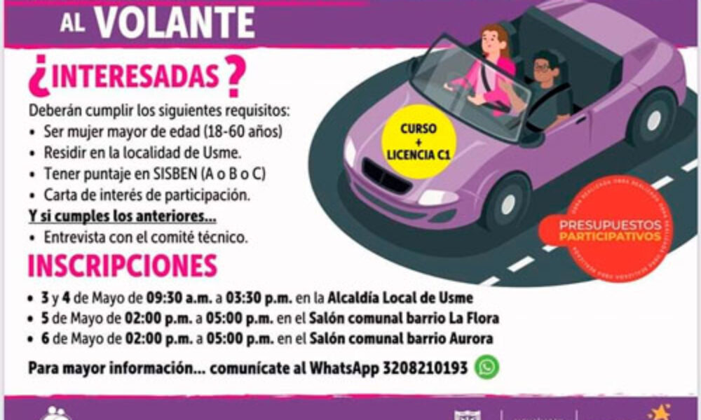 Mujeres al volante: Curso y licencia C1 para mujeres de Usme