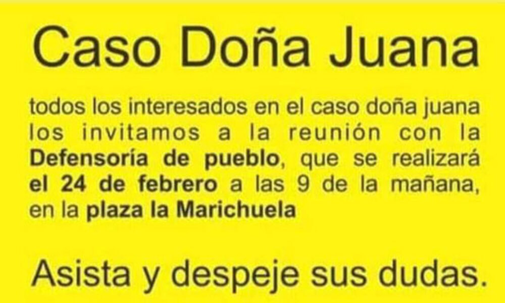 Reunión Caso Doña Juana con la Defensoría del Pueblo